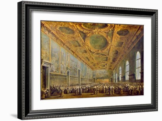 The Doge of Venice Thanking the Council, after 1775-Francesco Guardi-Framed Giclee Print