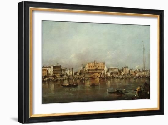 The Doge's Palace and Saint Mark's Basin-Francesco Guardi-Framed Giclee Print