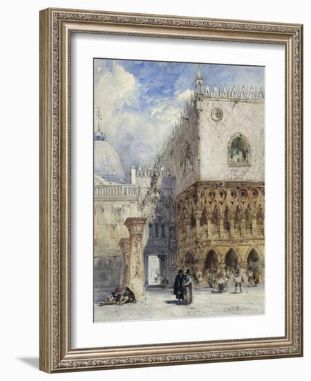 The Doge's Palace and the Piazzetta, Venice-William Callow-Framed Giclee Print