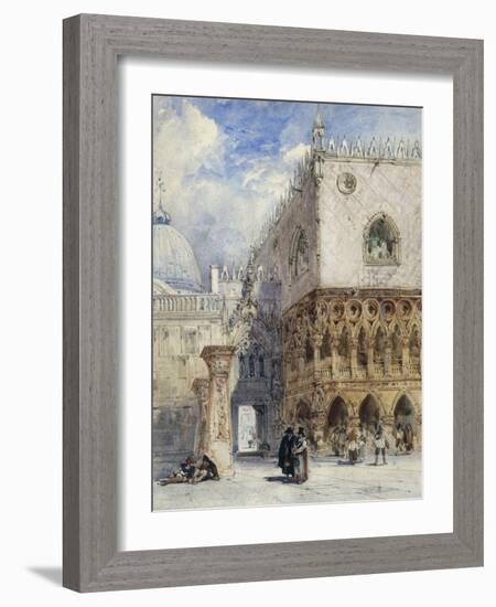 The Doge's Palace and the Piazzetta, Venice-William Callow-Framed Giclee Print