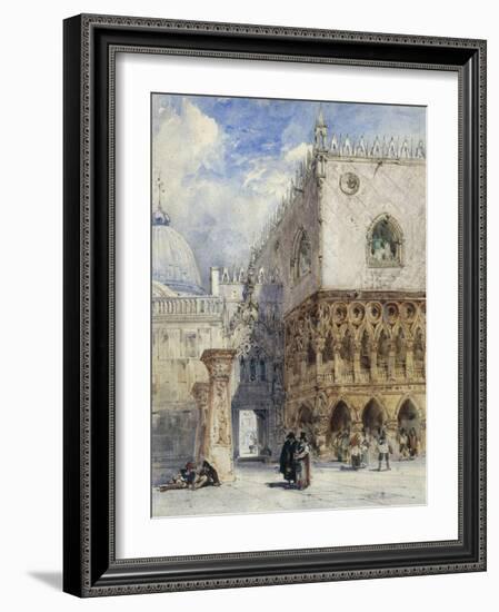 The Doge's Palace and the Piazzetta, Venice-William Callow-Framed Giclee Print