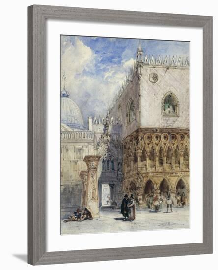 The Doge's Palace and the Piazzetta, Venice-William Callow-Framed Giclee Print