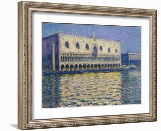 The Doge's Palace in Venice. 1908-Claude Monet-Framed Giclee Print