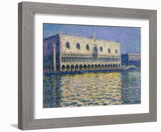 The Doge's Palace in Venice. 1908-Claude Monet-Framed Giclee Print