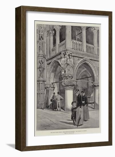 The Doge's Palace, Venice, Angle Decorative Sculpture, The Judgement of Solomon-John Fulleylove-Framed Giclee Print