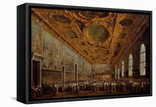 The Doge Thanking the Great Council-Francesco Guardi-Framed Premier Image Canvas