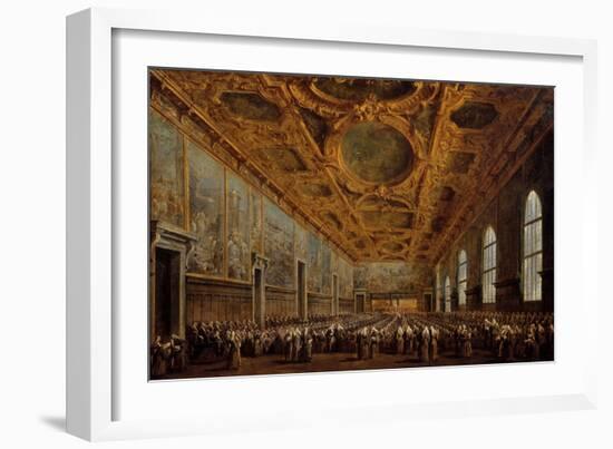 The Doge Thanking the Great Council-Francesco Guardi-Framed Giclee Print