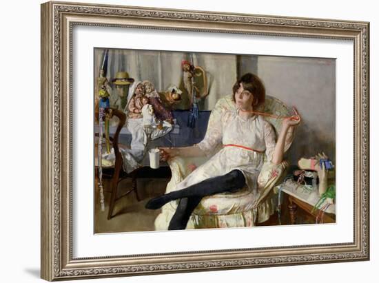 The Doll Girl-John Stanton Ward-Framed Giclee Print