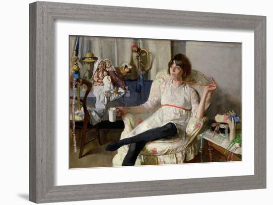 The Doll Girl-John Stanton Ward-Framed Giclee Print