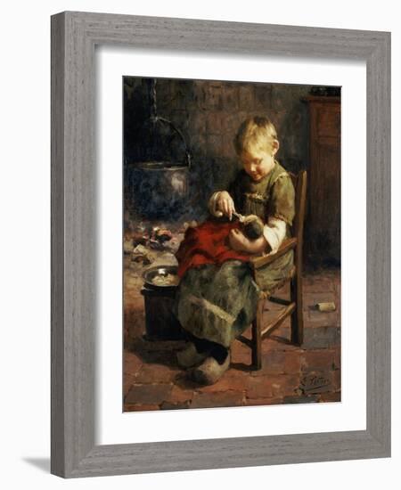 The Doll's Supper-Evert Pieters-Framed Giclee Print