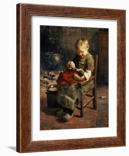 The Doll's Supper-Evert Pieters-Framed Giclee Print