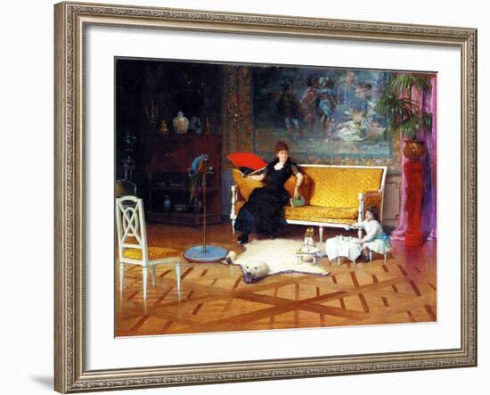 The Doll's Tea Time, 1885-William Henry Lippincott-Framed Giclee Print