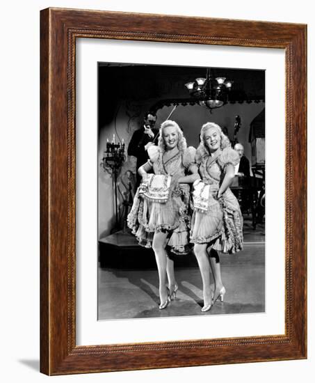 The Dolly Sisters, Betty Grable, June Haver, 1945-null-Framed Photo
