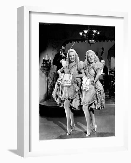 The Dolly Sisters, Betty Grable, June Haver, 1945-null-Framed Photo