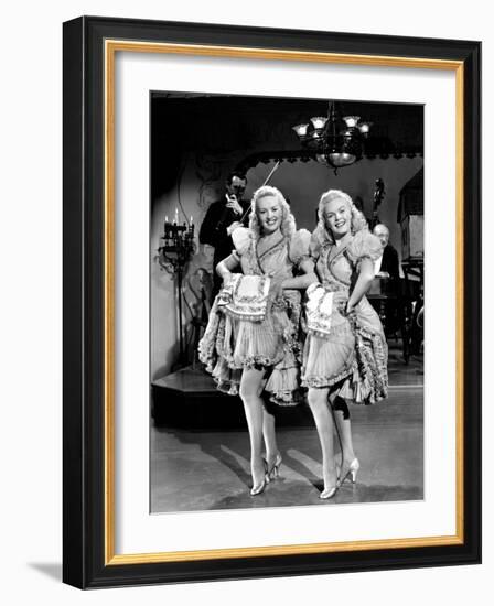 The Dolly Sisters, Betty Grable, June Haver, 1945-null-Framed Photo