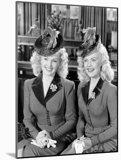 The Dolly Sisters, from Left, Betty Grable, June Haver, 1945-null-Mounted Photo