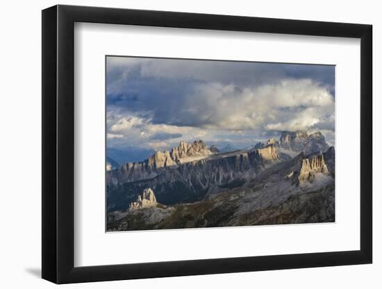 The dolomites in the Veneto. Monte Pelmo, Croda da Lago, Averau, Italy-Martin Zwick-Framed Photographic Print