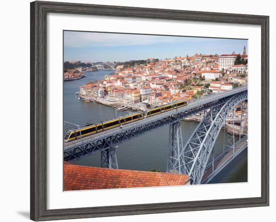 The Dom Luis 1 Bridge over River Douro, Porto (Oporto), Portugal-Adina Tovy-Framed Photographic Print