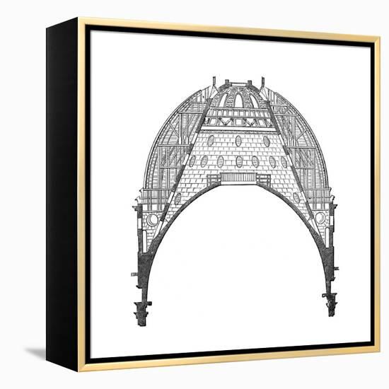 The Dome of St Paul's Cathedral, London, 17th Century-Christopher Wren-Framed Premier Image Canvas