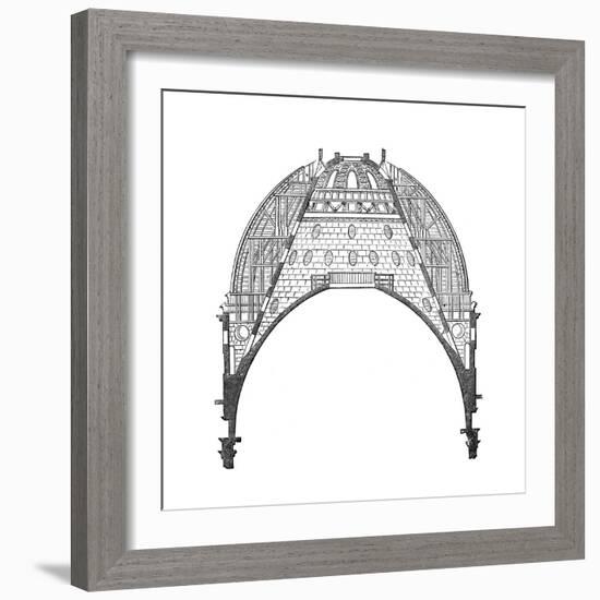 The Dome of St Paul's Cathedral, London, 17th Century-Christopher Wren-Framed Giclee Print