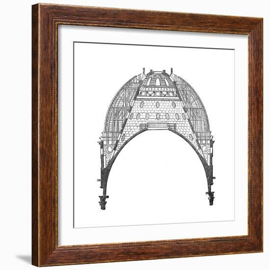 The Dome of St Paul's Cathedral, London, 17th Century-Christopher Wren-Framed Giclee Print