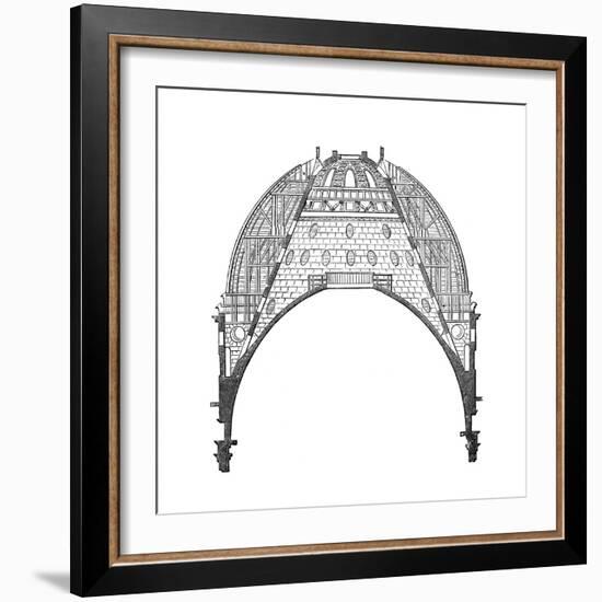 The Dome of St Paul's Cathedral, London, 17th Century-Christopher Wren-Framed Giclee Print