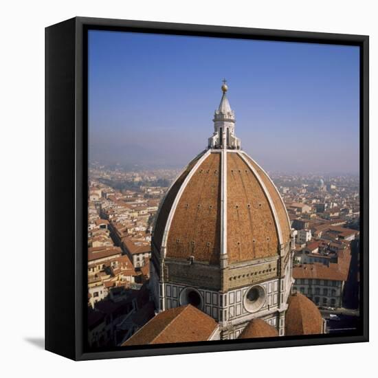 The Dome of the Duomo Santa Maria Del Fiore, Overlooking Florence, Tuscany, Italy-Roy Rainford-Framed Premier Image Canvas