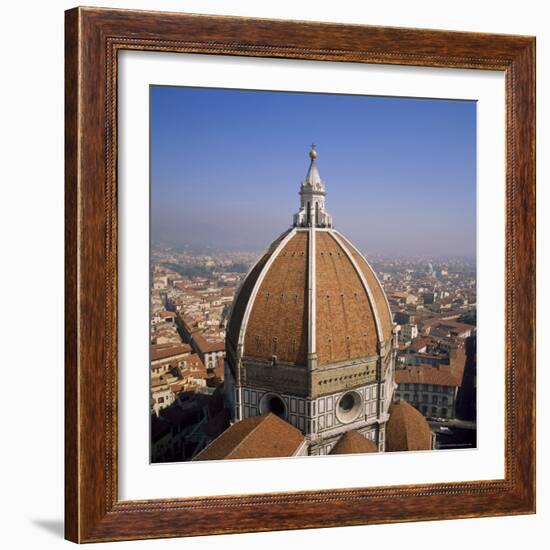 The Dome of the Duomo Santa Maria Del Fiore, Overlooking Florence, Tuscany, Italy-Roy Rainford-Framed Photographic Print