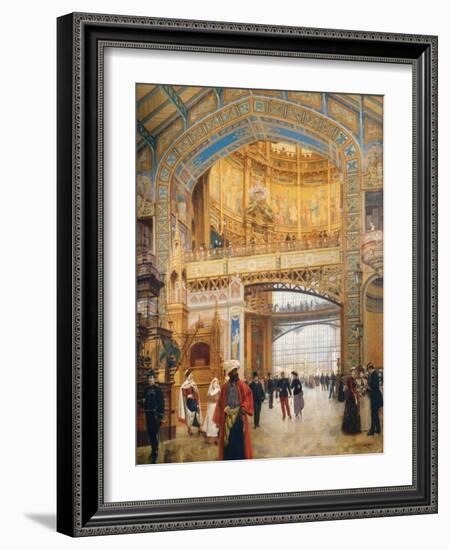 The Dome of the Gallery During the Exhibition of 1889-Louis Beroud-Framed Giclee Print