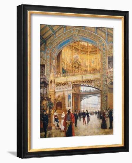 The Dome of the Gallery During the Exhibition of 1889-Louis Beroud-Framed Giclee Print