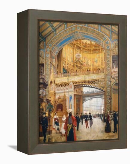 The Dome of the Gallery During the Exhibition of 1889-Louis Beroud-Framed Premier Image Canvas