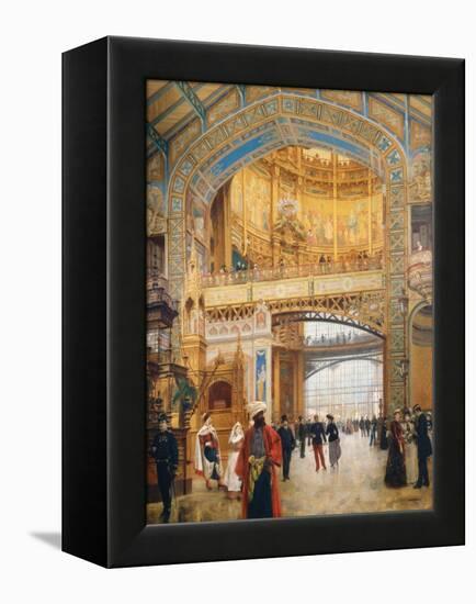 The Dome of the Gallery During the Exhibition of 1889-Louis Beroud-Framed Premier Image Canvas