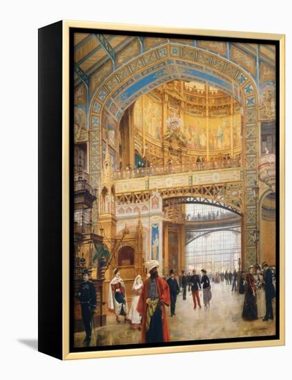 The Dome of the Gallery During the Exhibition of 1889-Louis Beroud-Framed Premier Image Canvas