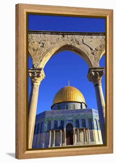 The Dome of the Rock, Temple Mount, UNESCO World Heritage Site, Jerusalem, Israel, Middle East-Neil Farrin-Framed Premier Image Canvas