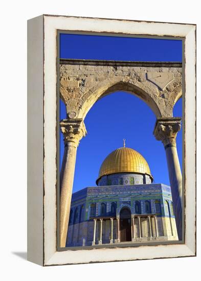 The Dome of the Rock, Temple Mount, UNESCO World Heritage Site, Jerusalem, Israel, Middle East-Neil Farrin-Framed Premier Image Canvas