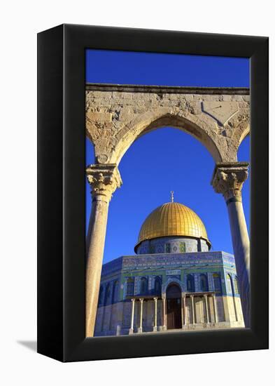 The Dome of the Rock, Temple Mount, UNESCO World Heritage Site, Jerusalem, Israel, Middle East-Neil Farrin-Framed Premier Image Canvas