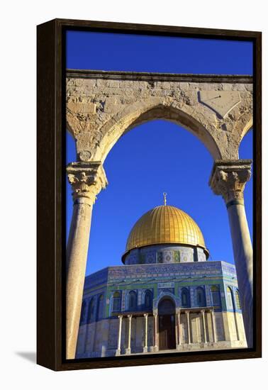 The Dome of the Rock, Temple Mount, UNESCO World Heritage Site, Jerusalem, Israel, Middle East-Neil Farrin-Framed Premier Image Canvas