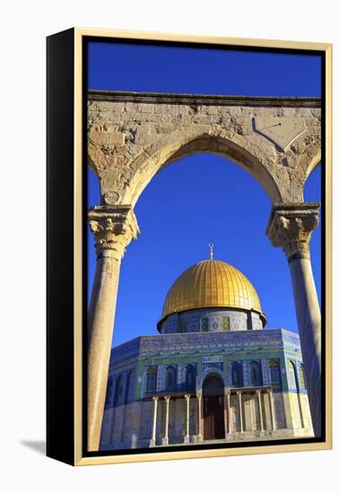 The Dome of the Rock, Temple Mount, UNESCO World Heritage Site, Jerusalem, Israel, Middle East-Neil Farrin-Framed Premier Image Canvas