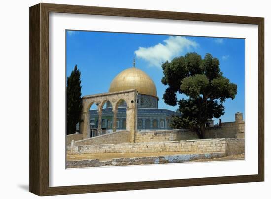 The Dome of the Rock was Built During the Omayyad Caliphate on the Temple Mount in Jerusalem--Framed Giclee Print