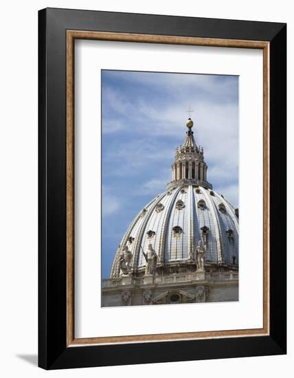 The domed roof of St Peter's Basilica, Vatican City, Rome, Italy.-David Clapp-Framed Photo