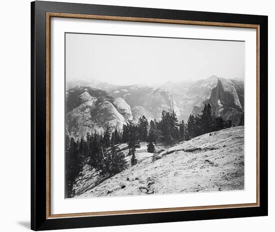 The Domes from the Sentinel Dome, Yosemite-Carleton E Watkins-Framed Giclee Print