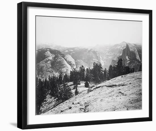 The Domes from the Sentinel Dome, Yosemite-Carleton E Watkins-Framed Giclee Print