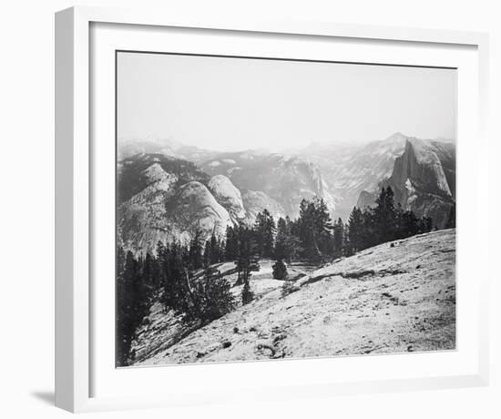 The Domes from the Sentinel Dome, Yosemite-Carleton E Watkins-Framed Giclee Print