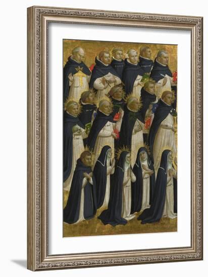 The Dominican Blessed (Panel from Fiesole San Domenico Altarpiec), C. 1423-1424-Fra Angelico-Framed Giclee Print