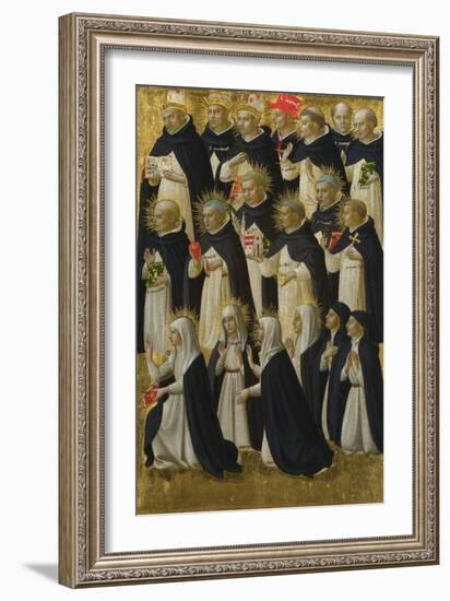 The Dominican Blessed (Panel from Fiesole San Domenico Altarpiec), C. 1423-1424-Fra Angelico-Framed Giclee Print