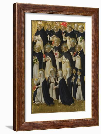 The Dominican Blessed (Panel from Fiesole San Domenico Altarpiec), C. 1423-1424-Fra Angelico-Framed Giclee Print