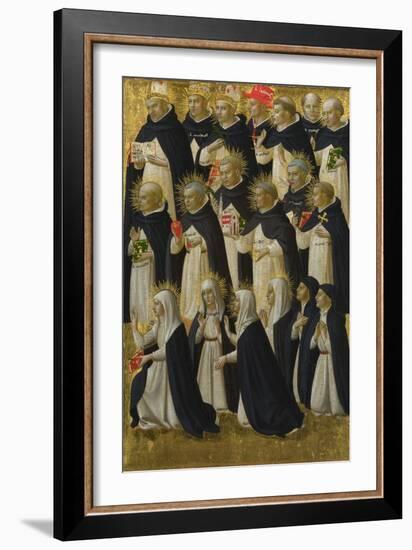 The Dominican Blessed (Panel from Fiesole San Domenico Altarpiec), C. 1423-1424-Fra Angelico-Framed Giclee Print