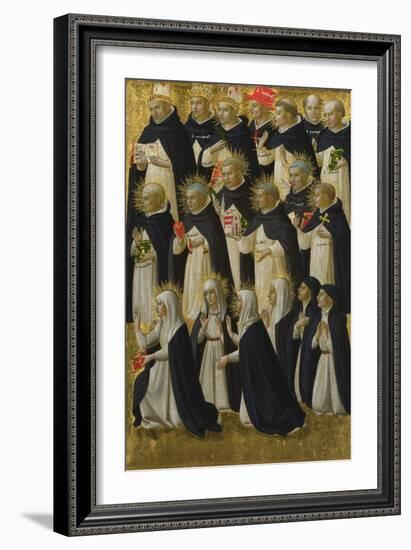 The Dominican Blessed (Panel from Fiesole San Domenico Altarpiec), C. 1423-1424-Fra Angelico-Framed Giclee Print