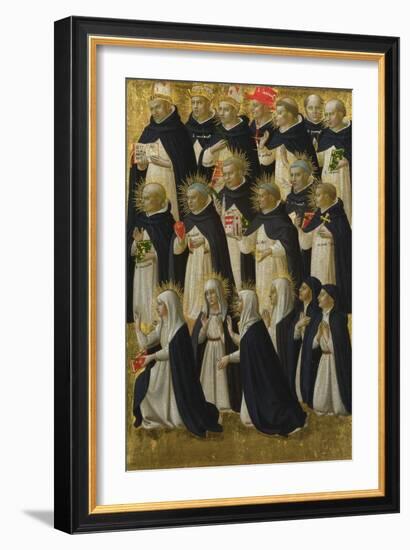 The Dominican Blessed (Panel from Fiesole San Domenico Altarpiec), C. 1423-1424-Fra Angelico-Framed Giclee Print