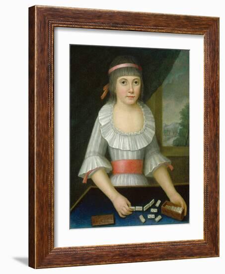 The Domino Girl, c.1790-American School-Framed Giclee Print